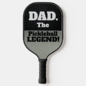 Vater Der legendäre Funny Smack Talk Black Silver  Pickleball Schläger (Rückseite)