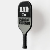Vater Der legendäre Funny Smack Talk Black Silver  Pickleball Schläger (Links)
