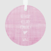 Vater der Liebe von Mädchen - Herzblut - Familiens Ornament (Rückseite)