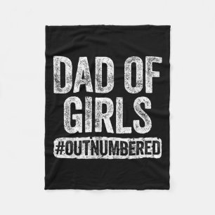 Vater der Mädchen Ausgezählte Shirt Männer Daddy V Fleecedecke