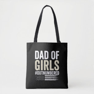 Vater der Mädchen ist in der Unterzahl Lustiger Va Tasche