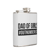 Vater der Mädchen #Outnumed Flachmann (Rechts)