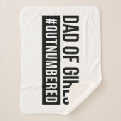 Vater der Mädchen #Outnumed Sherpadecke (Vorderseite)