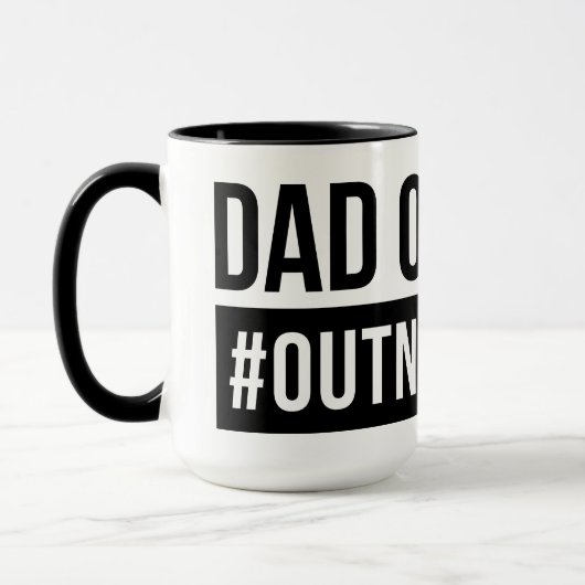 Vater der Mädchen #Outnumed Tasse (Links)