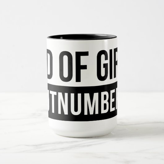 Vater der Mädchen #Outnumed Tasse (Zentrum)