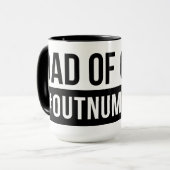 Vater der Mädchen #Outnumed Tasse (Vorderseite Links)