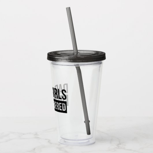 Vater der Mädchen #Outnummered Acryltrinkbecher (Links)