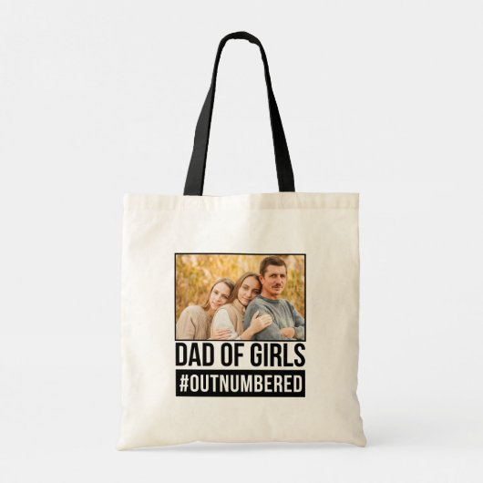 Vater der Mädchen #Outnummered Tragetasche (Rückseite)