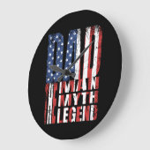 VATER DER MANN DER MYTH DER LEGENDE AMERIKANISCHE GROßE WANDUHR (Winkel)