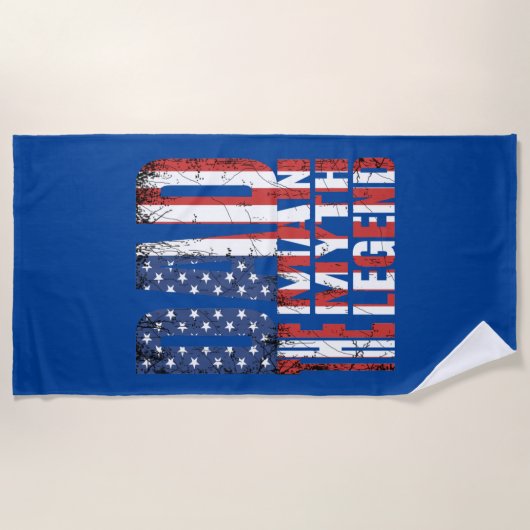 VATER DER MANN DER MYTH DER LEGENDE AMERIKANISCHE STRANDTUCH (Vorderseite)