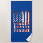 VATER DER MANN DER MYTH DER LEGENDE AMERIKANISCHE  STRANDTUCH (Vorderseite)