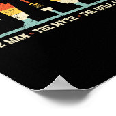 Vater Der Mann der Mythos Der Grill Master Grillen Poster (Ecke)