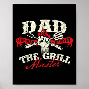 Vater Der Mann der Mythos Der Grill Meister - Gril Poster