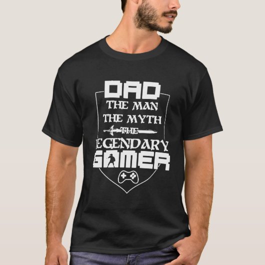 Vater der Mann der Mythos der legendäre Gamer T-Shirt (Vorderseite)