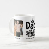 Vater Der Mann der Mythos der Legende 2x Foto Kaffeetasse (Vorderseite Links)
