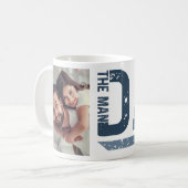 Vater Der Mann der Mythos der Legende Custom Foto Kaffeetasse (Vorderseite Links)