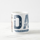 Vater Der Mann der Mythos der Legende Custom Foto Kaffeetasse (Mittel)