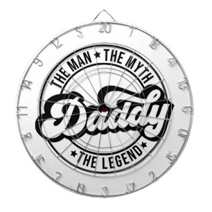 Vater der Mann der Mythos der Legende pa Papa Männ Dartscheibe