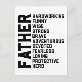 Vater der Mann der Mythos der Legende pa Papa Männ Postkarte