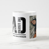 Vater Der Mann der Mythos der Legende Personalisie Jumbo-Tasse (Vorderseite)