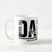 Vater Der Mann der Mythos der Legende Personalisie Kaffeetasse (Links)
