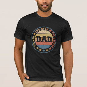 Vater der Mann der Mythos der Legende Retro T-Shirt