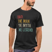 Vater der Mann der Mythos der Legende Retro Vater T-Shirt (Vorderseite)