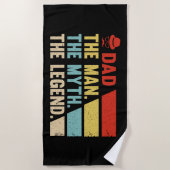  Vater. Der Mann, der Mythos, der Legende. Strandtuch (Vorderseite)