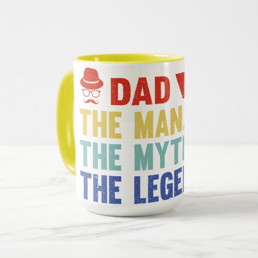  Vater. Der Mann, der Mythos, der Legende. Tasse (Vorderseite Links)