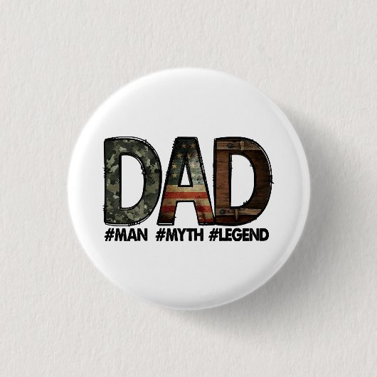 Vater - der Mann der Mythos der Legende Vater; Vat Button (Vorderseite)
