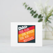 Vater der Mann, der Mythos, der schlechte Einfluss Postkarte (Stehend Vorderseite)