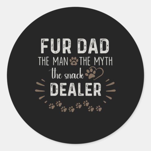 Vater Der Mann, der Mythos der Snack-Händler Hund Runder Aufkleber (Vorderseite)