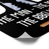 Vater Der Mann der Mythos Die Grillen Legend Funny Poster (Ecke)