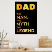 VATER, der Mann, der Mythos, die Legende, das Shir Poster (Küche)