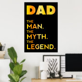 VATER, der Mann, der Mythos, die Legende, das Shir Poster (Heimbüro)