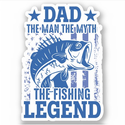 Vater - Der Mann, der Mythos, die Legende der Fisc Aufkleber (Vorderseite)