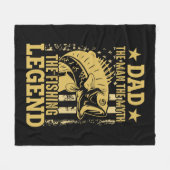 Vater - Der Mann, der Mythos, die Legende der Fisc Fleecedecke (Vorderseite (Horizontal))