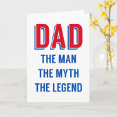 Vater der Mann, der Mythos, die Legende, der Karte (Gelbe Blume)