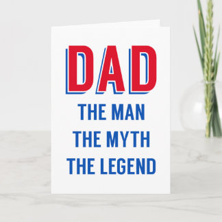 Vater der Mann, der Mythos, die Legende, der Karte