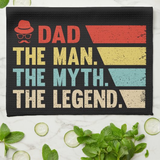 Vater. Der Mann, der Mythos, die Legende. Geschirrtuch (Gefaltet)