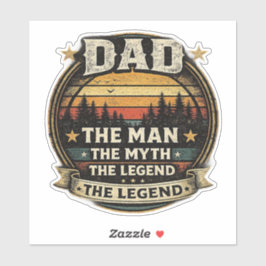 Vater Der Mann Der Mythos Die Legende Lustiger Vat Aufkleber