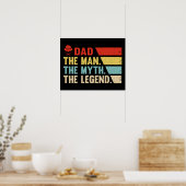 Vater. Der Mann, der Mythos, die Legende. Poster (Küche)