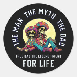 Vater der Mann, der Mythos, die Legende Runder Aufkleber