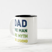 Vater: Der Mann, der Mythos, die Legende Zweifarbige Tasse (Vorderseite Links)
