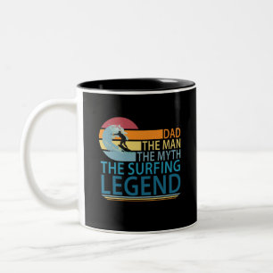 Vater der Mann, der Mythos, die Segelbrille Zweifarbige Tasse