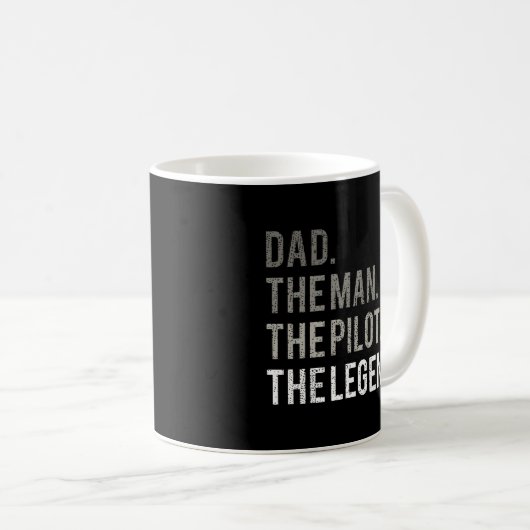 Vater der Mann, der Pilot, der legendäre Vater Luf Kaffeetasse (VorderseiteRechts)
