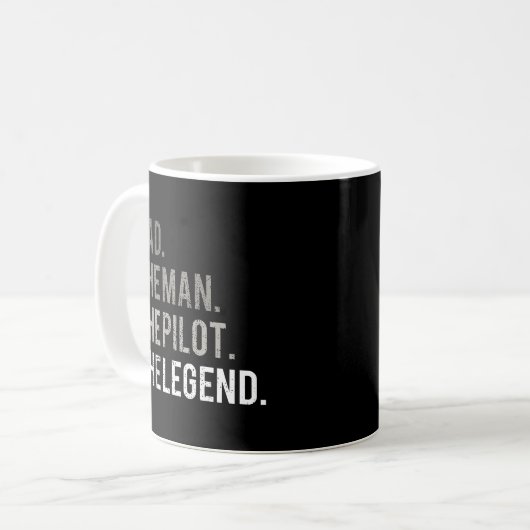 Vater der Mann, der Pilot, der legendäre Vater Luf Kaffeetasse (Vorderseite Links)