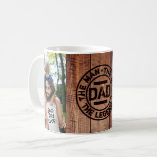Vater Der Mann Myth Legende zwei Foto Custom Wood Kaffeetasse