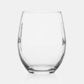 Vater der Monogram-Signatur-Skript Weinglas Ohne Stiel (Links)