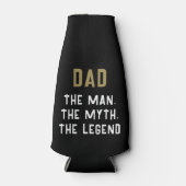 Vater der Mythos Legend Funny Black Flaschenkühler (Vorderseite)